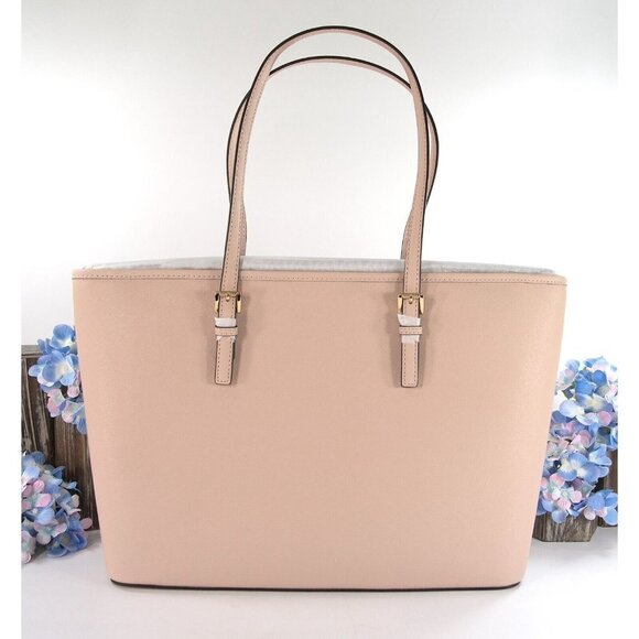 Michael Kors Soft Pink Saffiano Leather Multifunction Travel Tote Bag NWT - Picture 5 of 7